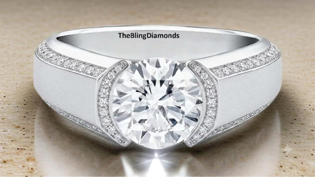 Semi mount for round blue lab diamond