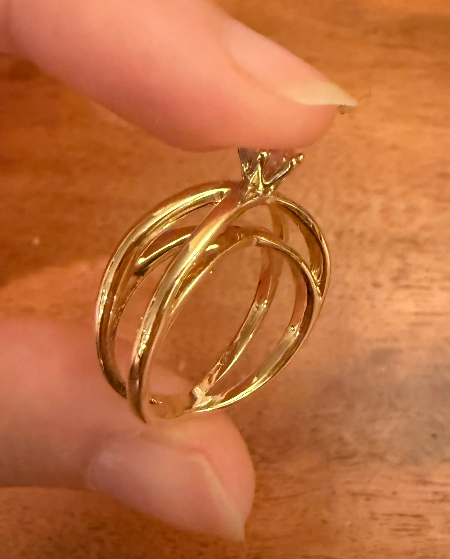 Semi mount for 0.8ct lab diamond