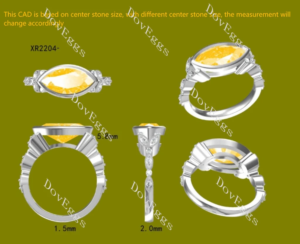 XR2204_Lab Grown Diamond Engagement Ring | DovEggs