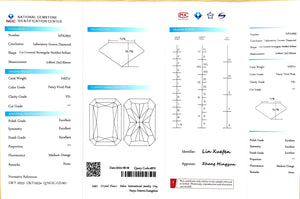 NGIC certificate for 0.627ct radiant fancy vivid pink VS1 lab diamond (NPA2955)