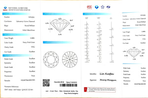 NGIC certificate for 2.048ct round fancy vivid green VVS1 lab diamond (NPA2951)