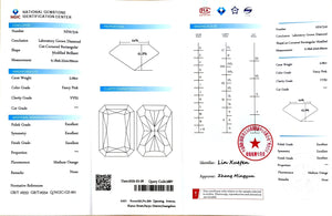 NGIC document for 2.06ct radiant cut fancy pink VVS2 lab diamond