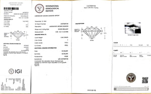 "NGIC certificate for 2.44ct round ideal cut F color VVS2 clarity lab-grown diamond"