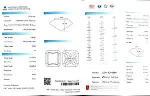 "NGIC certificate for 2.643ct radiant cut fancy vivid green VVS2 lab diamond"