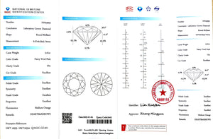 NGIC report for 3.01ct round fancy vivid pink VS1 lab diamond (NPA5953)