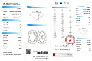NGIC certificate for 3.02ct old mine cut D color VS1 lab diamond