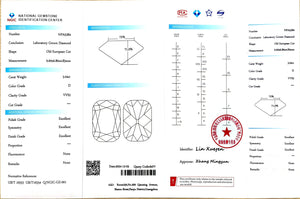 NGIC certificate for 3.04ct old european cut D color VVS2 lab diamond (NPA5284)