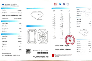 NGIC certificate for 3.06ct radiant cut F color VVS1 lab diamond (Report #NPA5287)
