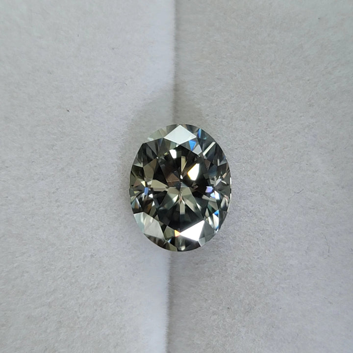 DovEggs oval stardust grey loose moissanite