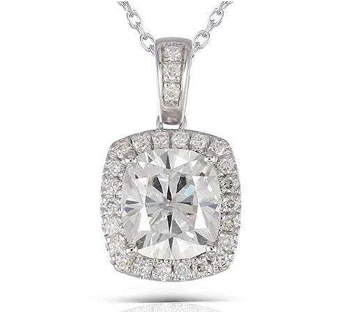 Halo lab diamond pendant necklace semi-mount only(Exclusively to DovEggs Stones)