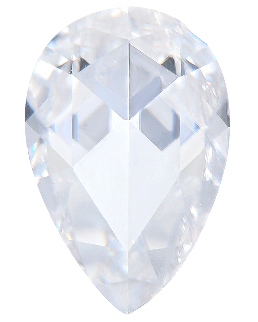 Doveggs 1ct-5ct Pear Rose Cut moissanite loose stone