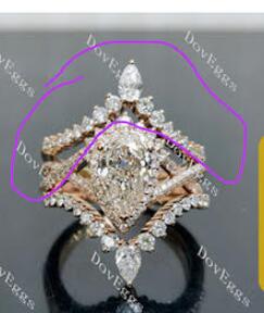 Customization of XR1744 wedding band
