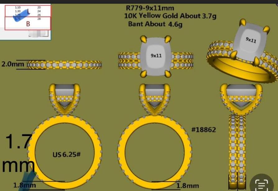 Semi mount of 24464 stone