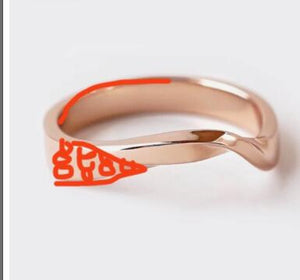 Customization wave wedding band
