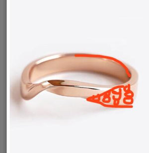 Customization wave wedding band