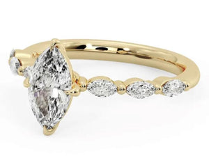 Semi mount for client's 1.02ct marquise (LG596340457) stone