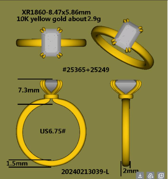 2 ring semi mount for #25685 Stones