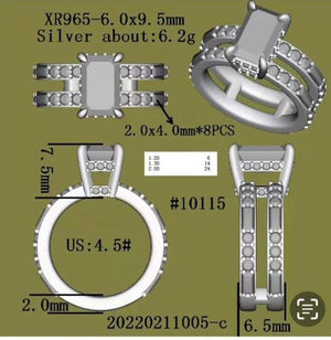 Wedding band of 10115 ring