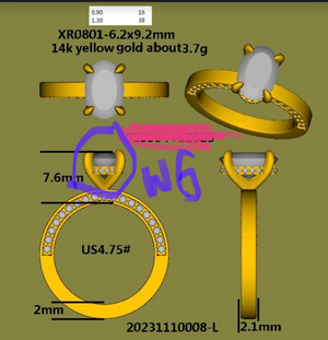 Customization ring semi mount for megtini432@gmail.com