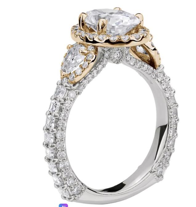 Semi mount for  8.86x6.15x4 11 pale pink diamond from client