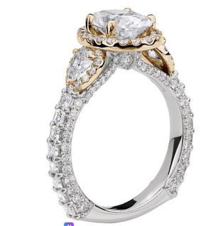 Semi mount for  8.86x6.15x4 11 pale pink diamond from client