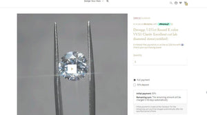 1st layaway payment of NPA1247 3.031ct(9.22x9.17x5.61mm) round stone
