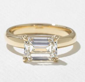 Semi mount for 2ct elongated radiant stone from client