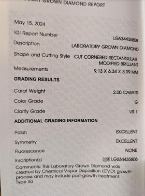 Semi mount for 2ct elongated radiant stone from client