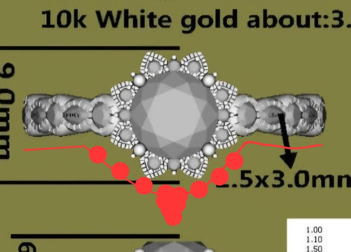 Wedding band for 28570 ering