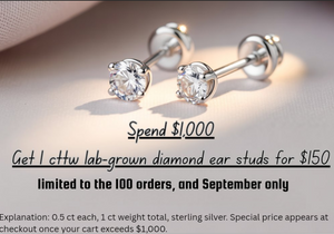 lab diamond earring for #34398 order