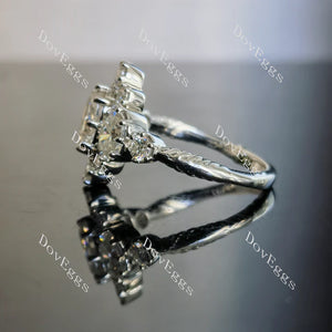 Doveggs sterling silver moissanite engagement rings