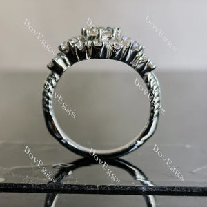 Oval moissanite sterling silver rings|Doveggs