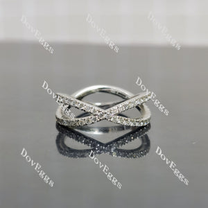 (size 5) Doveggs sterling silver round moissanite wedding band