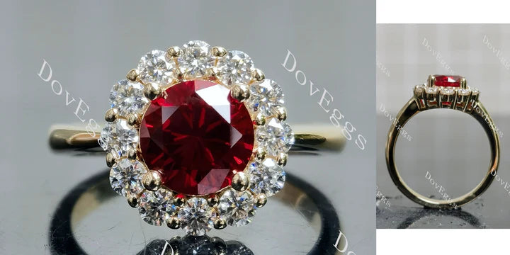 Doveggs halo stones engagement ring semi-mount only(Exclusively to DovEggs Stones)