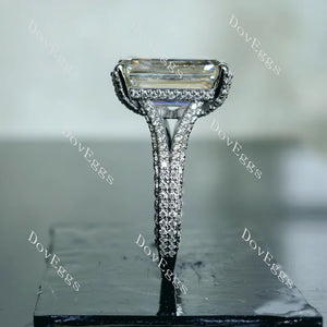 Lab Diamond Ring with Pave Accents (Moissanite/LGD) in 10K/14K Gold or Platinum | DovEggs