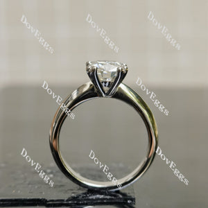 (size 6) Doveggs sterling silver 2ct GHI color elongated cushion moissanite engagement ring