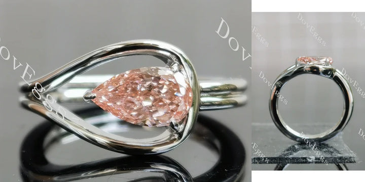 Sunlight video of 0.9ct Pear VS1 Fancy Vivid Pink Color Lab Diamond