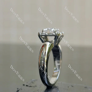 Lab Diamond Solitaire Semi-Mount for DovEggs in 10K/14K Gold or Platinum | DovEggs