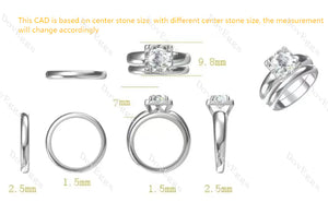 Lab Diamond Solitaire Semi-Mount for DovEggs in 10K/14K Gold or Platinum | DovEggs