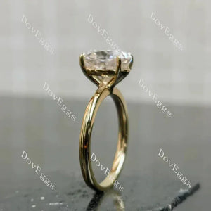 Plain yellow gold prong setting engagemant ring|Doveggs