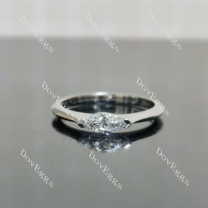 Marquise east west directions solitaire engagement ring|Doveggs