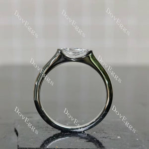 Marquise moissanite sterling silver moissanite ring| Doveggs