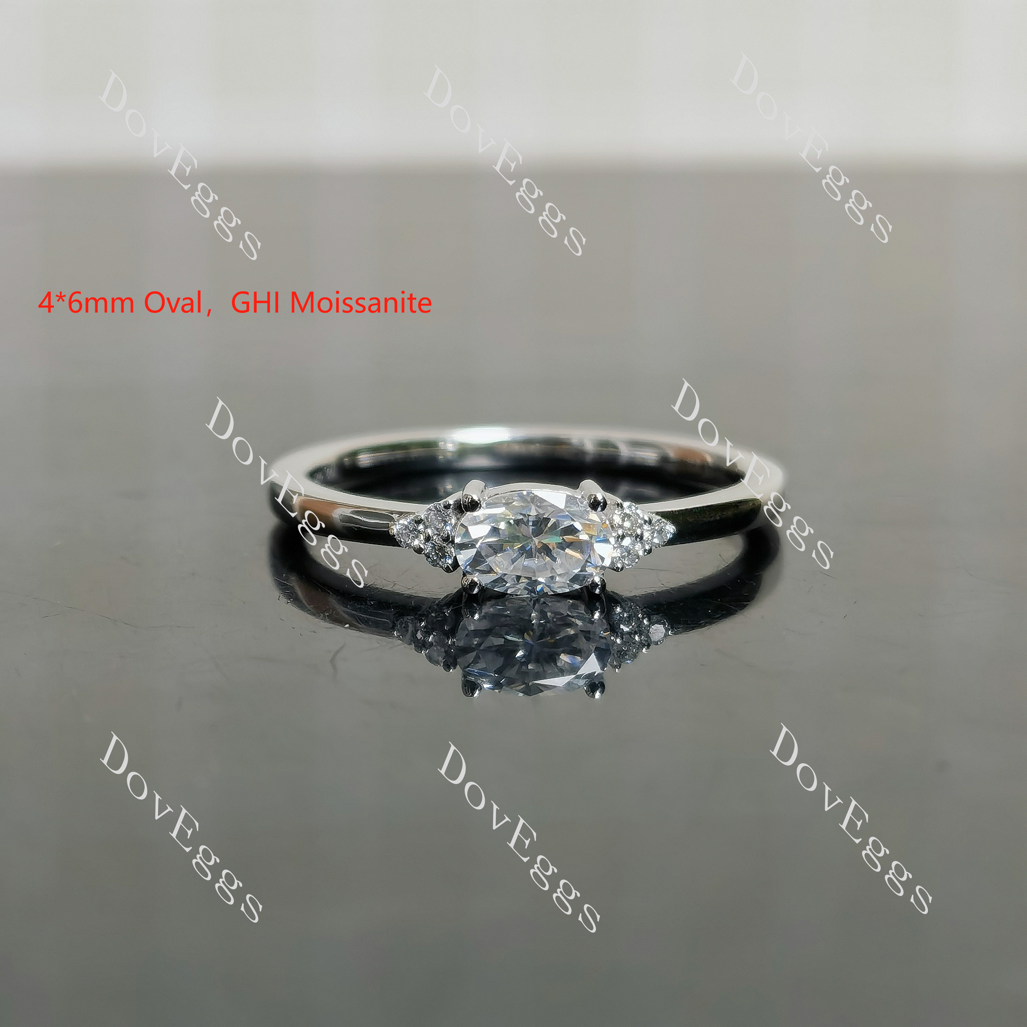 Self-Love oval moissanite engagement ring| Doveggs