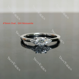Self-Love oval moissanite engagement ring| Doveggs