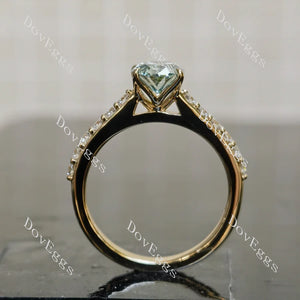 Lab Diamond Ring with Round Accents (Moissanite/LGD) in 10K/14K Gold or Platinum | DovEggs