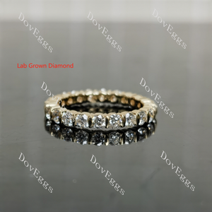 Round full eternity art deco lab grown diamond wedding band| Doveggs