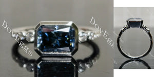 Lab Diamond Ring with Round Accents (LGD/Moissanite) in 10K/14K Gold or Platinum | DovEggs
