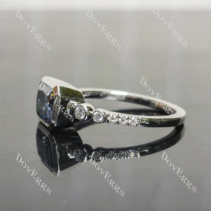 Lab Diamond Ring with Round Accents (LGD/Moissanite) in 10K/14K Gold or Platinum | DovEggs