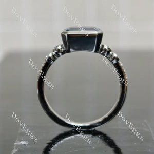 Lab Diamond Ring with Round Accents (LGD/Moissanite) in 10K/14K Gold or Platinum | DovEggs