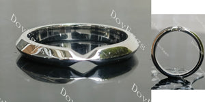 Nested narrow plain wedding band main view|Doveggs